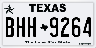 TX license plate BHH9264
