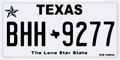 TX license plate BHH9277