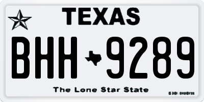 TX license plate BHH9289