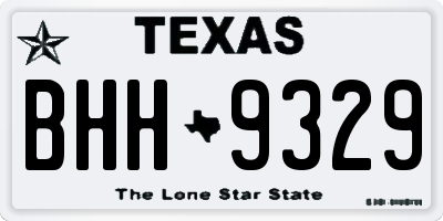 TX license plate BHH9329