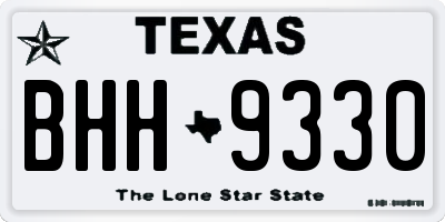 TX license plate BHH9330