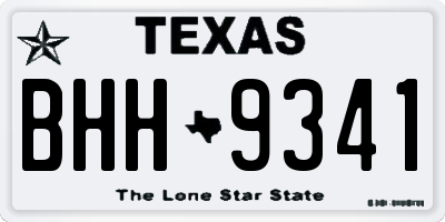 TX license plate BHH9341
