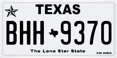 TX license plate BHH9370