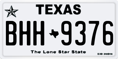 TX license plate BHH9376