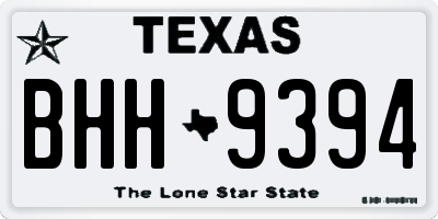 TX license plate BHH9394