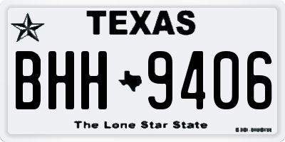 TX license plate BHH9406