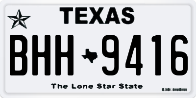 TX license plate BHH9416