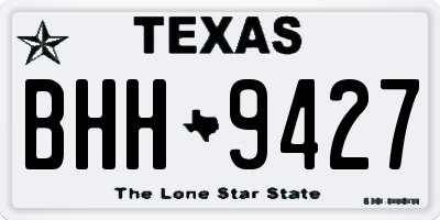 TX license plate BHH9427