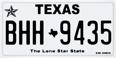 TX license plate BHH9435