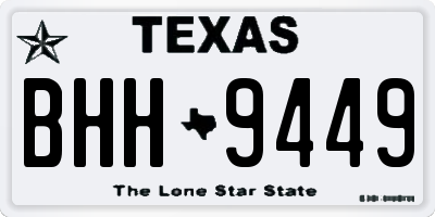 TX license plate BHH9449