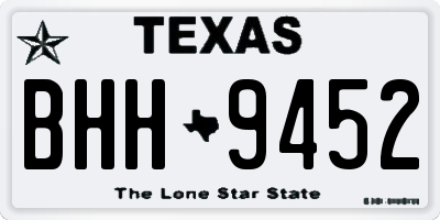 TX license plate BHH9452
