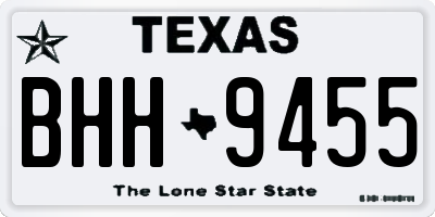 TX license plate BHH9455