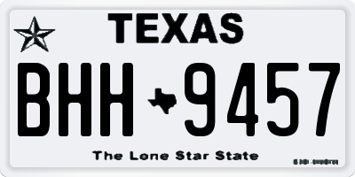 TX license plate BHH9457