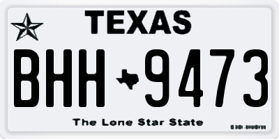 TX license plate BHH9473