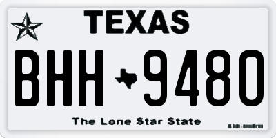 TX license plate BHH9480