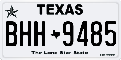 TX license plate BHH9485