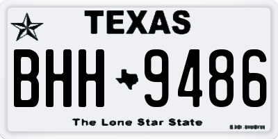 TX license plate BHH9486