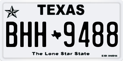 TX license plate BHH9488