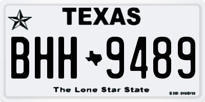TX license plate BHH9489