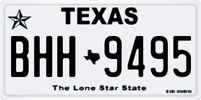 TX license plate BHH9495