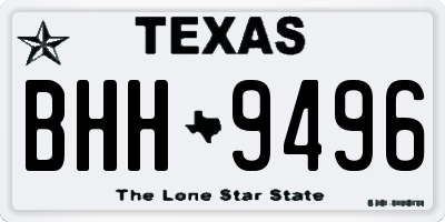 TX license plate BHH9496