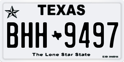 TX license plate BHH9497