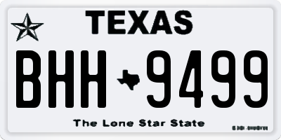 TX license plate BHH9499