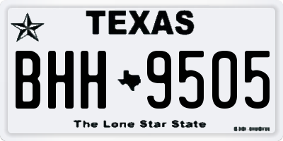 TX license plate BHH9505