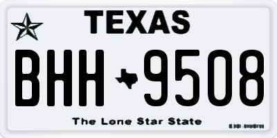 TX license plate BHH9508