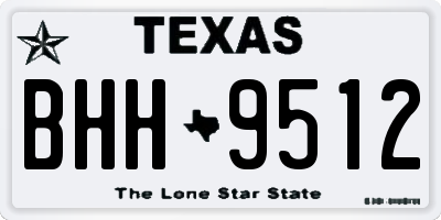 TX license plate BHH9512