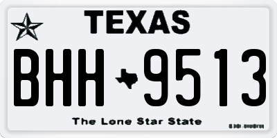 TX license plate BHH9513