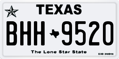 TX license plate BHH9520