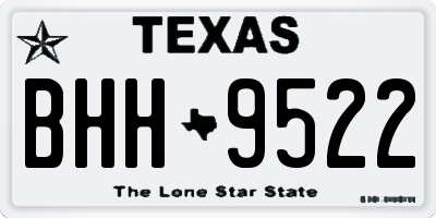 TX license plate BHH9522
