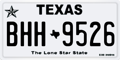 TX license plate BHH9526