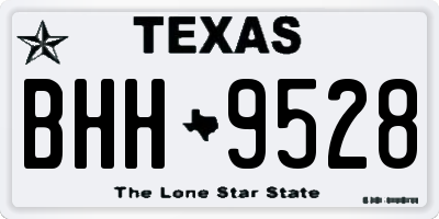 TX license plate BHH9528