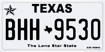 TX license plate BHH9530