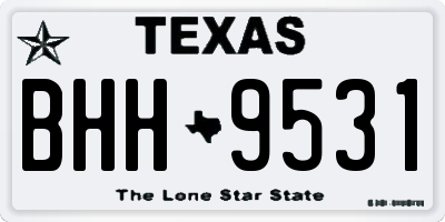 TX license plate BHH9531