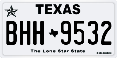 TX license plate BHH9532