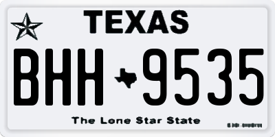 TX license plate BHH9535