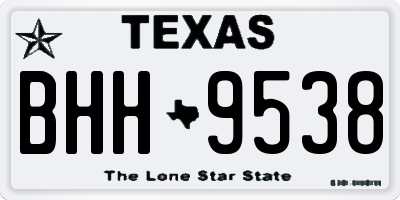 TX license plate BHH9538