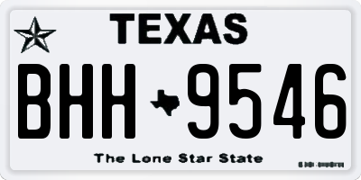 TX license plate BHH9546