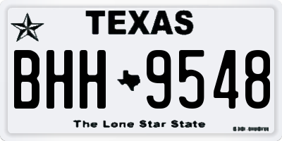 TX license plate BHH9548
