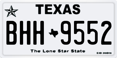 TX license plate BHH9552