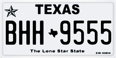 TX license plate BHH9555