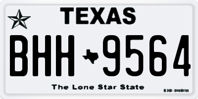 TX license plate BHH9564