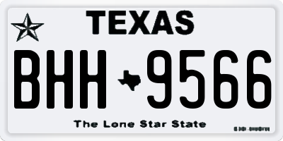 TX license plate BHH9566