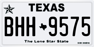 TX license plate BHH9575