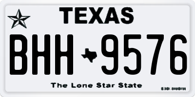 TX license plate BHH9576