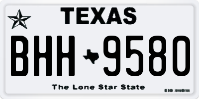 TX license plate BHH9580