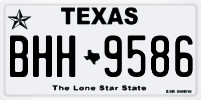 TX license plate BHH9586